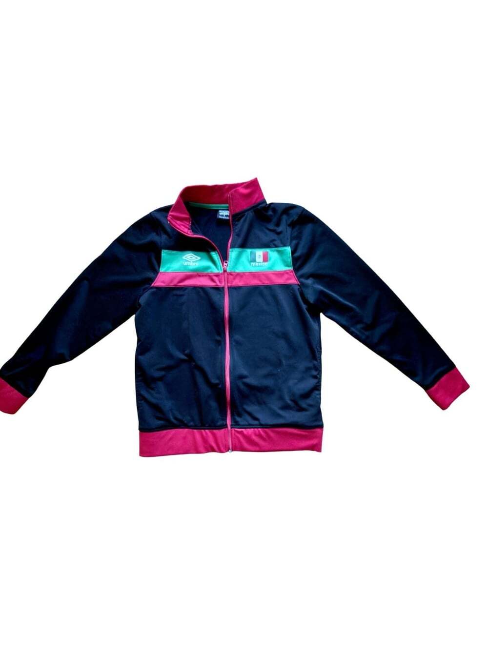 Umbro Mexico Track Jacket Mens Medium Green Soccer Futbol Full Zip
